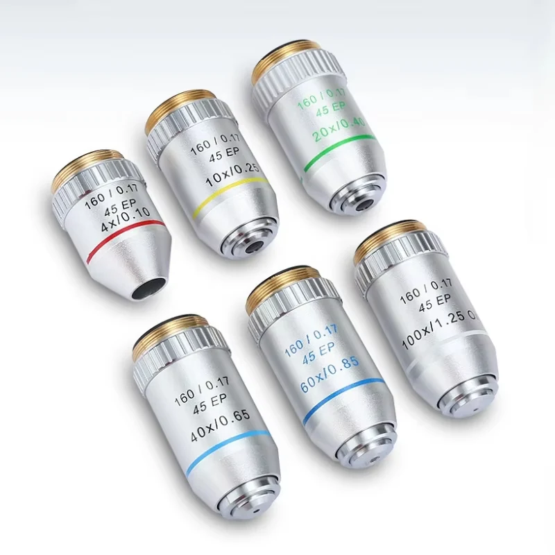 195 Semi-plan Biological Microscope Achromatic Objective Lens