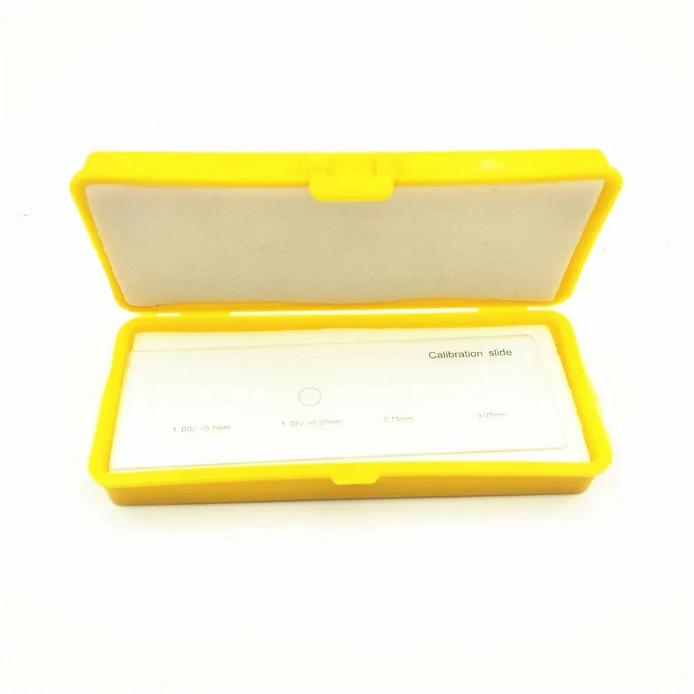 4-Scales 0.01mm Reticle Microscope Calibrating Ruler Multifunctional