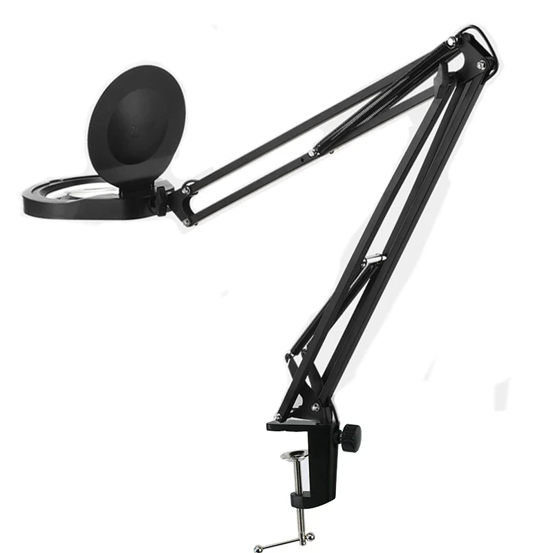 AM-44A 3X,5X,8X,10X or 10X20X Magnifying Glass Lamp Clamp Adjustable