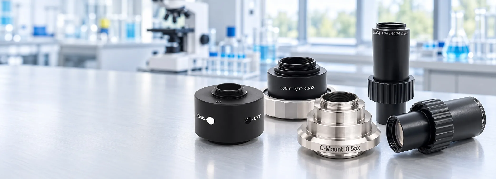 Optical lenses and microscope components